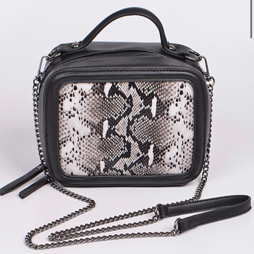 Snakeskin crossbody bag